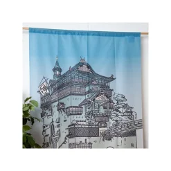 Maison Ghibli Décoration Murale|Rideaux Japonais Aburaya & No Face - Le Voyage de Chihiro