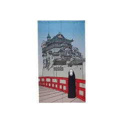 Maison Ghibli Décoration Murale|Rideaux Japonais Aburaya & No Face - Le Voyage de Chihiro