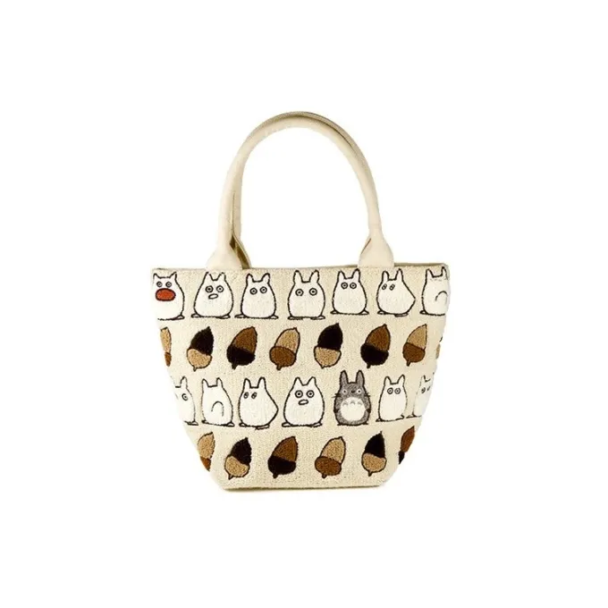 Maison Ghibli Sacs|Sac Brode Beige Totoro Noisettes - Mon Voisin Totoro