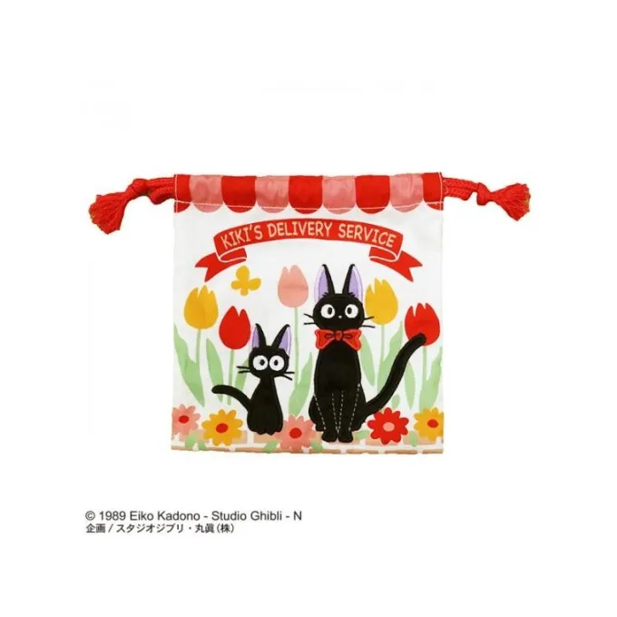 Maison Ghibli Sacs|Sacoche à cordon Jiji et Chaton 20 x 19 cm - Kiki la petite sorcière