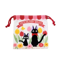 Maison Ghibli Sacs|Sacoche à cordon Jiji et Chaton 20 x 19 cm - Kiki la petite sorcière