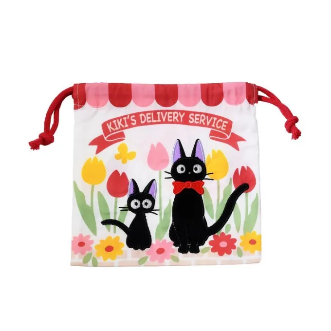 Maison Ghibli Sacs|Sacoche à cordon Jiji et Chaton 20 x 19 cm - Kiki la petite sorcière