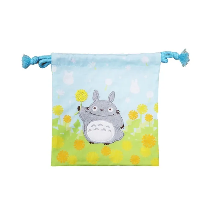 Maison Ghibli Sacs|Sacoche à cordon Totoro Fleurs 20 x 19 cm - Mon Voisin Totoro