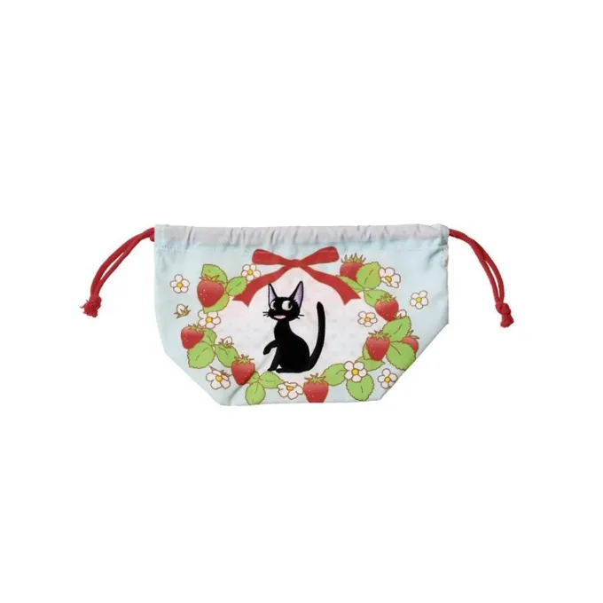 Maison Ghibli Sacs|Sacoche à Gousset Jiji Fraises 17 x 26 cm - Kiki la petite sorcière