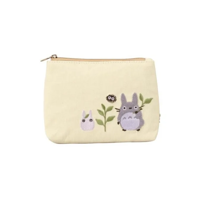 Maison Ghibli Sacs|Sacoche Totoro Gris et Blanc Prairie 11 x 15 cm - Mon Voisin Totoro