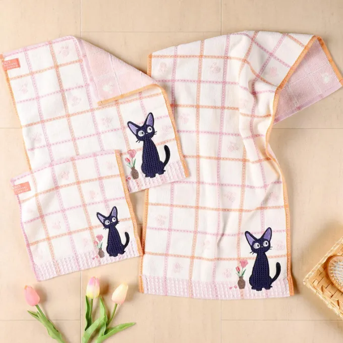 Maison Ghibli Linge De Maison|Serviette gauffrée Kiki 34x80 cm - Kiki la petite sorcière