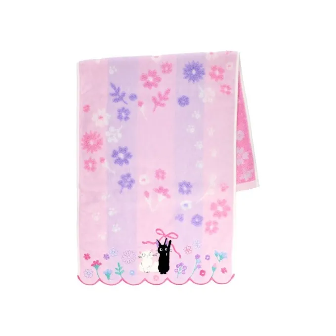 Maison Ghibli Linge De Maison|Serviette Jiji Et Lily 34x80cm - Kiki la petite sorcière