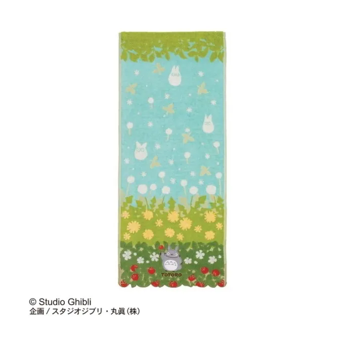 Maison Ghibli Linge De Maison|Serviette Totoro Fleurs & Fraises 34x80 cm - Mon Voisin Totoro