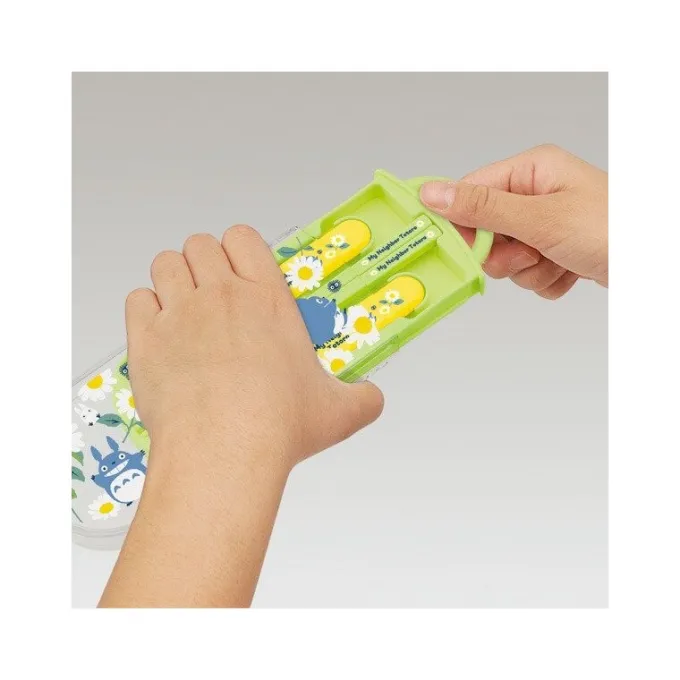 Maison Ghibli Cuisine Et Table|Set Baguettes Cuillère Fourchette Totoro Bleu Marguerites - Mon Voisi