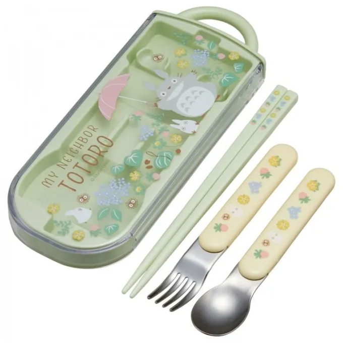 Maison Ghibli Cuisine Et Table|Set Baguettes Cuillère Fourchette Totoro Parapluie - Mon Voisin Totor