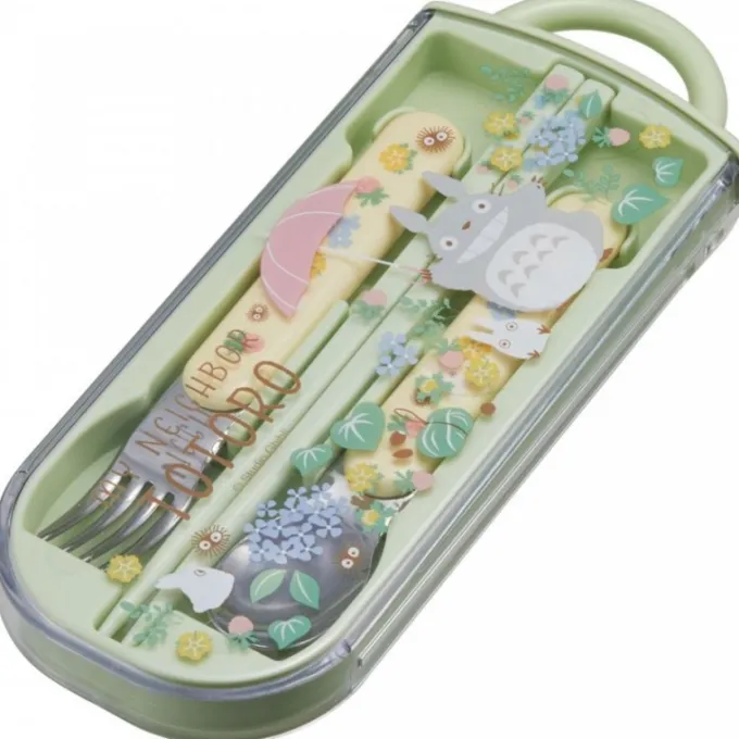 Maison Ghibli Cuisine Et Table|Set Baguettes Cuillère Fourchette Totoro Parapluie - Mon Voisin Totor