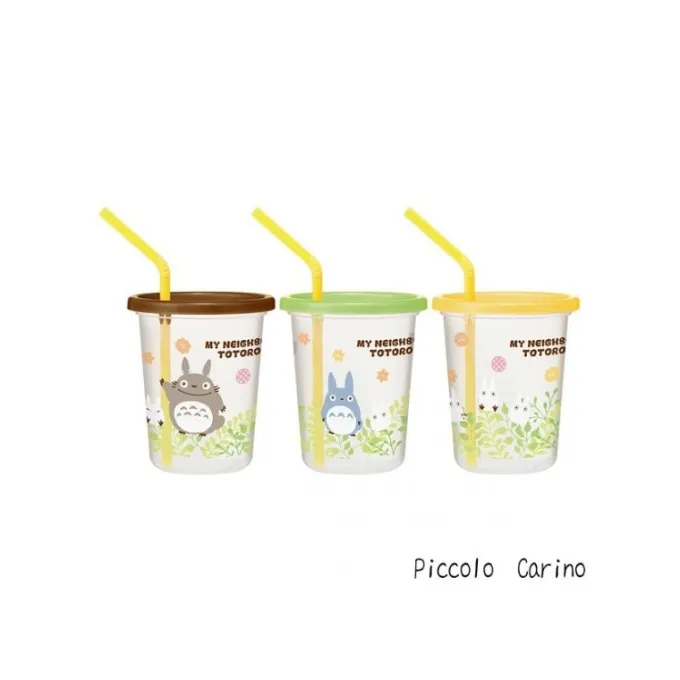 Maison Ghibli Cuisine Et Table|Set de 3 Verres avec Pailles - Mon Voisin Totoro