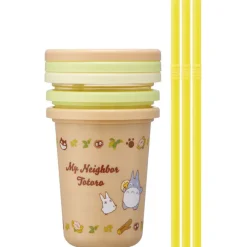 Maison Ghibli Cuisine Et Table|Set de 3 Verres avec Pailles - Mon Voisin Totoro