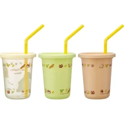 Maison Ghibli Cuisine Et Table|Set de 3 Verres avec Pailles - Mon Voisin Totoro