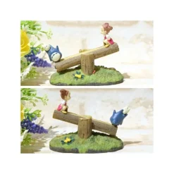Maison Ghibli Statues|Statue Balancoire Mei Et Totoro Bleu Et Blanc  - Mon Voisin Totoro