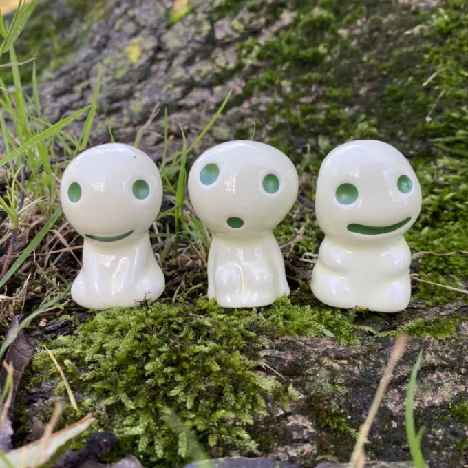 Maison Ghibli Statues|Statuette Kodama A & 1 Blind Pierre de Pouvoir - Princess Mononoké