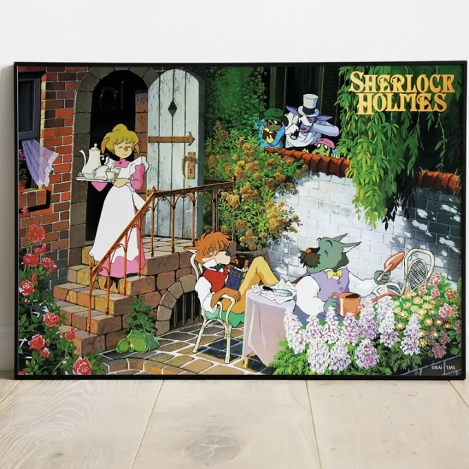 Maison Ghibli Décoration Murale|Tableau 03 - Tea time - Sherlock Holmes