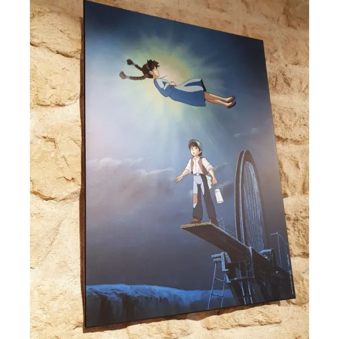 Maison Ghibli Décoration Murale|Tableau 35x50 Ghibli - Le Château dans le ciel