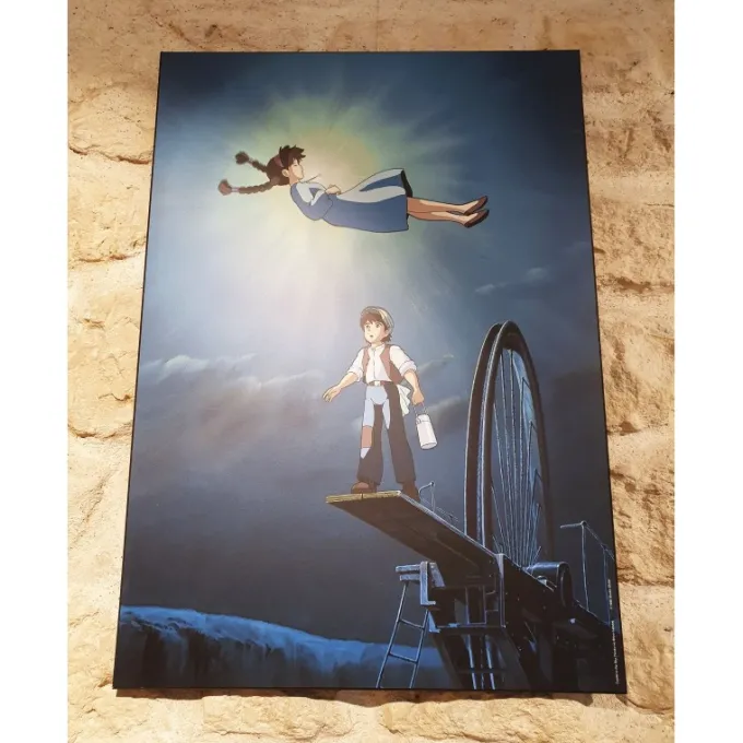 Maison Ghibli Décoration Murale|Tableau 35x50 Ghibli - Le Château dans le ciel