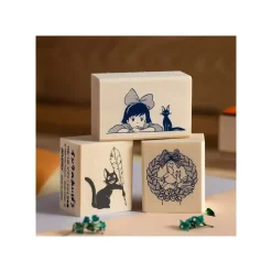 Maison Ghibli Petit Matériel|Tampon en bois Kiki & Jiji - Kiki la petite sorcière
