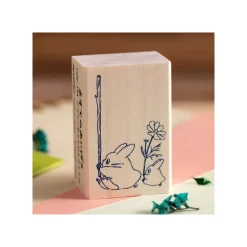 Maison Ghibli Petit Matériel|Tampon en bois Totoro Bleu & Blanc - Mon Voisin Totoro