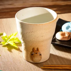 Maison Ghibli Cuisine Et Table|Tasse faite main blanche Shigariki Totoro - Mon voisin Totoro