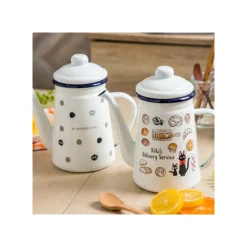 Maison Ghibli Cuisine Et Table|Théière émail Viennoiseries 1,1l - Kiki la petite sorcière