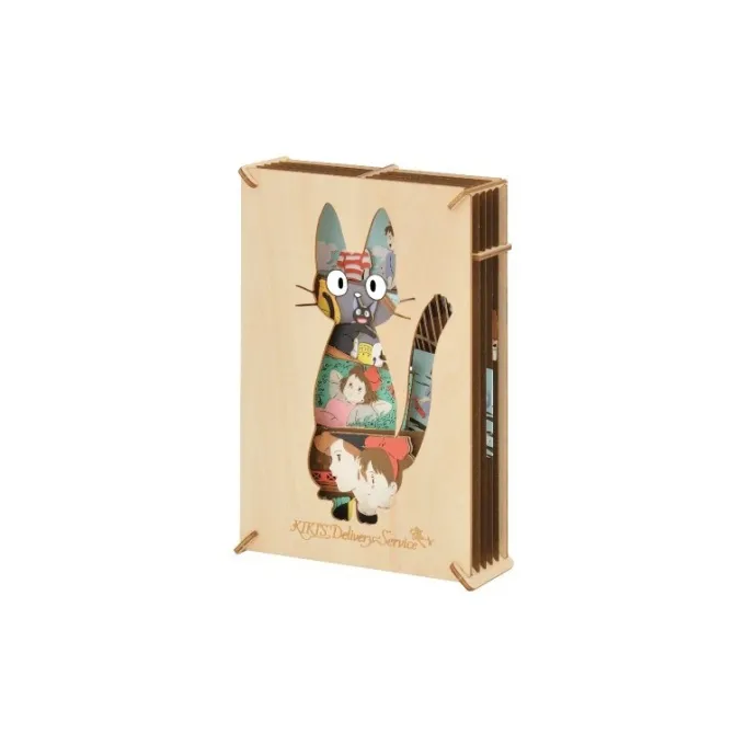 Maison Ghibli Loisirs Créatifs|Théâtre de papier Style bois Silhouette Jiji - Kiki la petite sorcièr