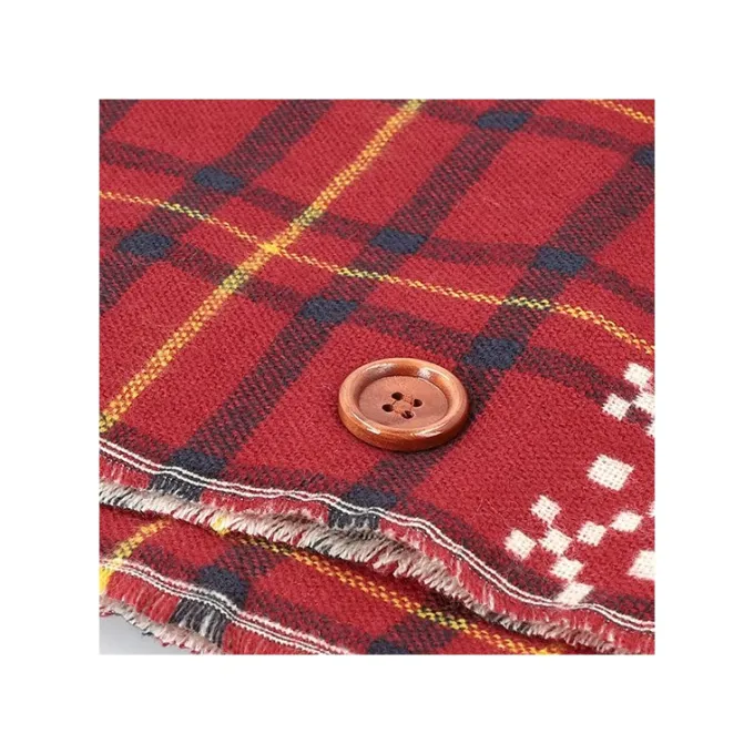 Maison Ghibli Textile|Étole avec accroche Jiji motifs à carreaux - Kiki la petite sorcière