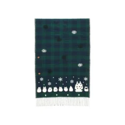 Maison Ghibli Textile|Étole avec accroche Totoro motifs à carreaux - Mon Voisin Totoro