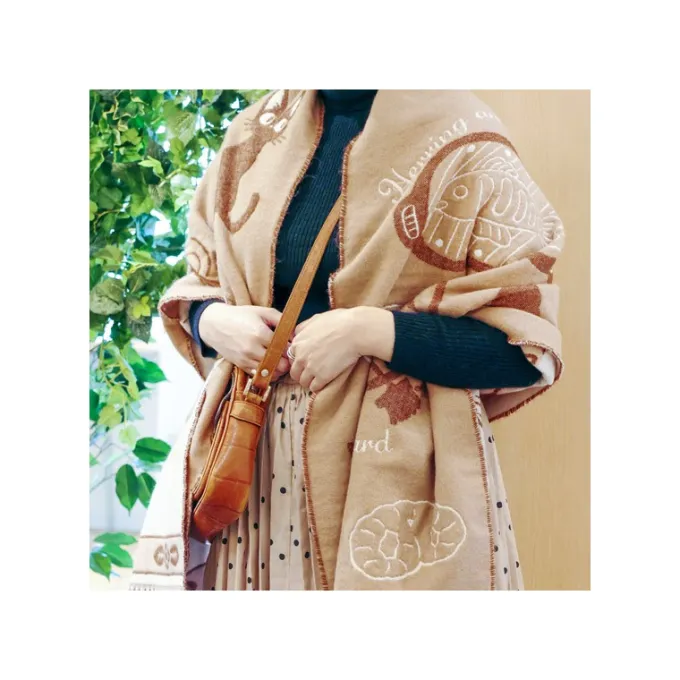 Maison Ghibli Textile|Étole Beige Jiji - Kiki la petite sorcière