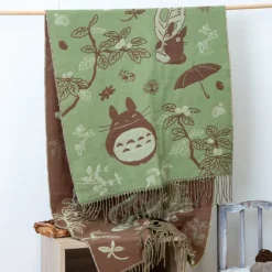 Maison Ghibli Textile|Étole vert clair Totoro & Chatbus - Mon Voisin Totoro