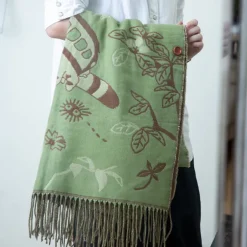 Maison Ghibli Textile|Étole vert clair Totoro & Chatbus - Mon Voisin Totoro