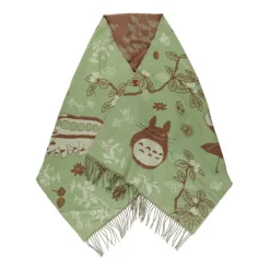 Maison Ghibli Textile|Étole vert clair Totoro & Chatbus - Mon Voisin Totoro