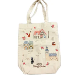 Maison Ghibli Sacs|Tote bag avec patch Ville de Kiki  - Kiki la petite sorcière
