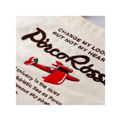 Maison Ghibli Sacs|Tote bag Brodé Hydravion - Porco Rosso