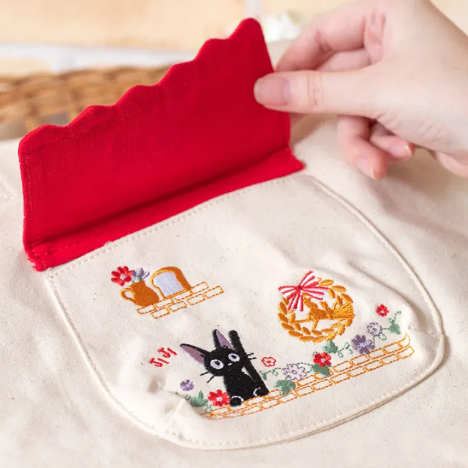 Maison Ghibli Sacs|Tote bag Jiji Au milieu des fleurs - Kiki la petite sorcière
