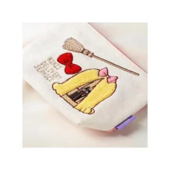 Maison Ghibli Classement|Trousse brodée Jiji en cage - Kiki la petite sorcière