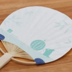 Maison Ghibli Accessoires|Éventail Bambou & Enveloppe Totoro avec Pastèque - Mon Voisin Totoro