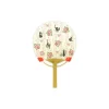 Maison Ghibli Accessoires|Éventail Japonais Bambou Jardin de Rose - Kiki la petite sorcière