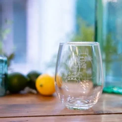 Maison Ghibli Cuisine Et Table|Verre gravé Totoro et trèfle blanc - Mon Voisin Totoro